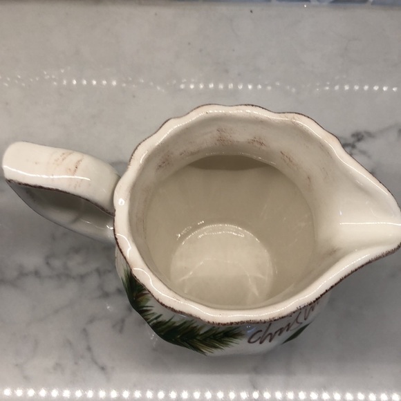 NWT Botanical Christmas Sugar & Creamer Set with Tray - Picture 7 of 14